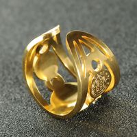 Ethnic Style Human Stainless Steel Open Rings main image 8