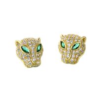 1 Pair Streetwear Animal Plating Inlay Copper Zircon K Gold Plated Ear Studs main image 2