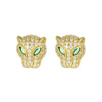 1 Pair Streetwear Animal Plating Inlay Copper Zircon K Gold Plated Ear Studs main image 3