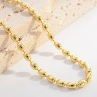 Elegant Vintage-stil Einfarbig Kupfer Vergoldet Halskette In Masse main image 1