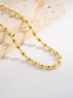 Elegant Vintage Style Solid Color Copper Gold Plated Necklace In Bulk main image 2