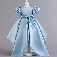 Elegant Luxurious Solid Color Bowknot Polyester Girls Dresses main image 5
