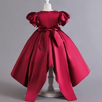 Elegant Luxurious Solid Color Bowknot Polyester Girls Dresses main image 6