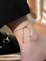 Simple Style Solid Color Stainless Steel Women's Anklet main image 8