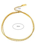 Simple Style Solid Color Ferroalloy Women's Anklet main image 2