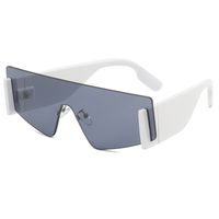 Einfacher Stil Pendeln Farbblock Pc Ovaler Rahmen Rahmenlos Männer Sonnenbrille main image 3