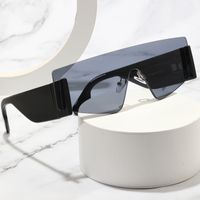 Einfacher Stil Pendeln Farbblock Pc Ovaler Rahmen Rahmenlos Männer Sonnenbrille main image 1