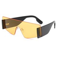 Simple Style Commute Color Block Pc Oval Frame Frameless Men's Sunglasses sku image 2