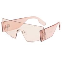 Einfacher Stil Pendeln Farbblock Pc Ovaler Rahmen Rahmenlos Männer Sonnenbrille sku image 5