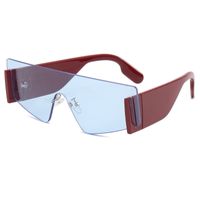 Einfacher Stil Pendeln Farbblock Pc Ovaler Rahmen Rahmenlos Männer Sonnenbrille sku image 6