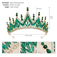 Retro Crown Alloy Plating Inlay Rhinestones Crown sku image 3