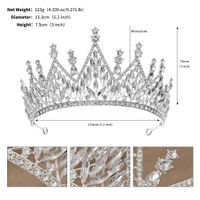 Retro Crown Alloy Plating Inlay Rhinestones Crown sku image 5