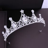 Retro Lady Bridal Crown Alloy Diamond Crown main image 4