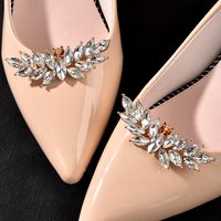 European And American Diy Removable Shoe Accessories Alloy Diamond Shoe Buckle Simple Personality Shoe Ornament Bride Wedding Dress Accessories main image 6