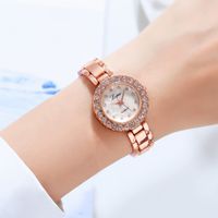 Modern Style Solid Color Jewelry Buckle Quartz Women's Watches sku image 2