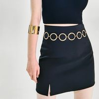 Basic Solid Color Metal Women's Chain Belts main image 6