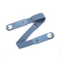 Simple Style Flower Canvas Metal Patchwork Women's Woven Belts main image 5
