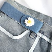 Simple Style Flower Canvas Metal Patchwork Women's Woven Belts main image 6