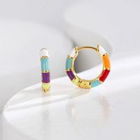 1 Pair Simple Style Round Plating Copper 18k Gold Plated Earrings main image 5