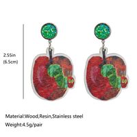 1 Pair Cute Funny Color Block Insect Butterfly Stainless Steel Wood Resin Drop Earrings main image 4