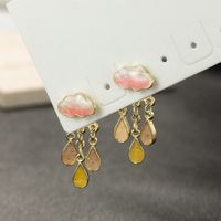 1 Pair Modern Style Water Droplets Plating Alloy Drop Earrings main image 1