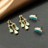 1 Pair Modern Style Water Droplets Plating Alloy Drop Earrings main image 2