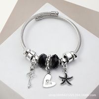 Sweet Star Stainless Steel Plating Bangle sku image 4