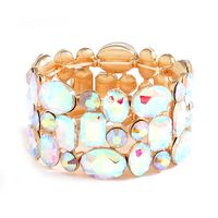 Style Simple Ovale Strass Alliage De Gros Bracelets sku image 2