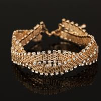 Simple Style Solid Color Rhinestones Alloy Wholesale Bracelets main image 1