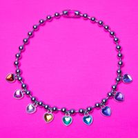 Sweet Heart Shape Alloy Inlay Rhinestones Women's Necklace main image 3