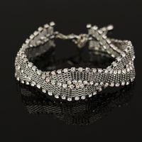 Style Simple Couleur Unie Strass Alliage De Gros Bracelets main image 3