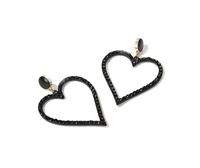 1 Pair Simple Style Flower Inlay Metal Rhinestones Earrings sku image 2