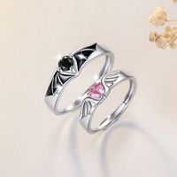 Simple Style Cartoon Character Sterling Silver Inlay Zircon Rings main image 1