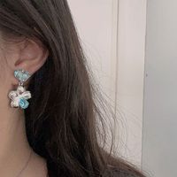 1 Pair Elegant Lady Flower Alloy Drop Earrings main image 6