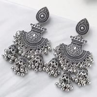 1 Pair Retro Roman Style Streetwear Bell Alloy Drop Earrings sku image 1