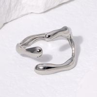 304 Stainless Steel 18K Gold Plated Simple Style Irregular Plating Geometric Open Rings main image 5