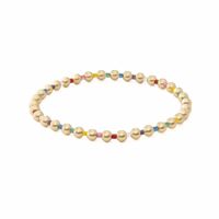 Simple Style Round 18k Gold Plated Seed Bead Copper Wholesale Bracelets sku image 1
