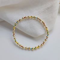 Simple Style Round 18k Gold Plated Seed Bead Copper Wholesale Bracelets main image 4