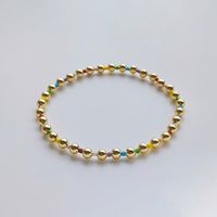 Simple Style Round 18k Gold Plated Seed Bead Copper Wholesale Bracelets main image 3