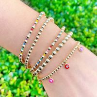 Simple Style Round 18k Gold Plated Seed Bead Copper Wholesale Bracelets main image 1