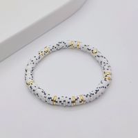 Ig Style Round Solid Color 18k Gold Plated Soft Clay Copper Wholesale Bracelets sku image 3