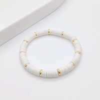 Ig Style Round Solid Color 18k Gold Plated Soft Clay Copper Wholesale Bracelets sku image 4