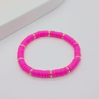 Ig Style Round Solid Color 18k Gold Plated Soft Clay Copper Wholesale Bracelets sku image 5