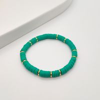 Ig Style Round Solid Color 18k Gold Plated Soft Clay Copper Wholesale Bracelets sku image 7