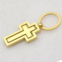 Retro Cross Metal Patchwork Keychain main image 6