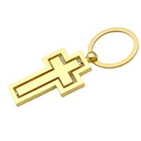 Retro Cross Metal Patchwork Keychain main image 3