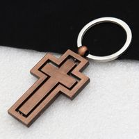 Retro Cross Metal Patchwork Keychain sku image 3