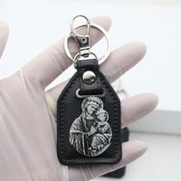 Simple Style Letter Pu Leather Zinc Alloy Patchwork Keychain main image 4