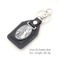 Simple Style Letter Pu Leather Zinc Alloy Patchwork Keychain sku image 5