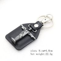 Simple Style Letter Pu Leather Zinc Alloy Patchwork Keychain sku image 10